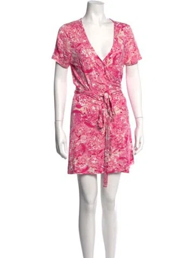 Pre-owned Escada Sport Printed Mini Dress In Pink