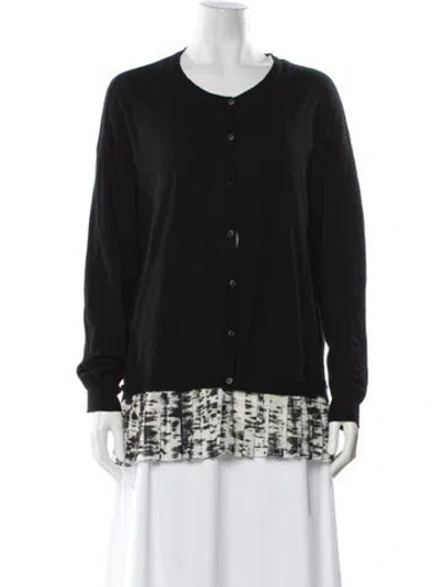 Pre-owned Escada Sport Printed Scoop Neck Sweater In Black