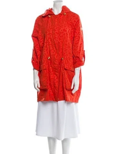 Pre-owned Escada Sport Printed Utility Jacket In Orange