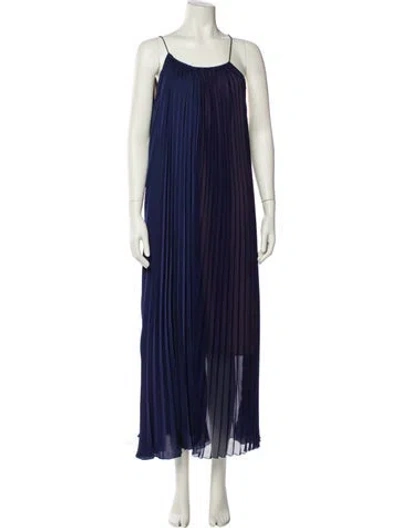 Pre-owned Escada Sport Scoop Neck Long Dress W/ Tags In Blue