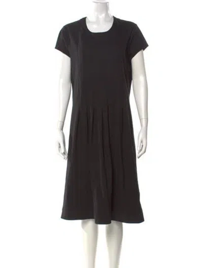 Pre-owned Escada Sport Scoop Neck Midi Length Dress In Black