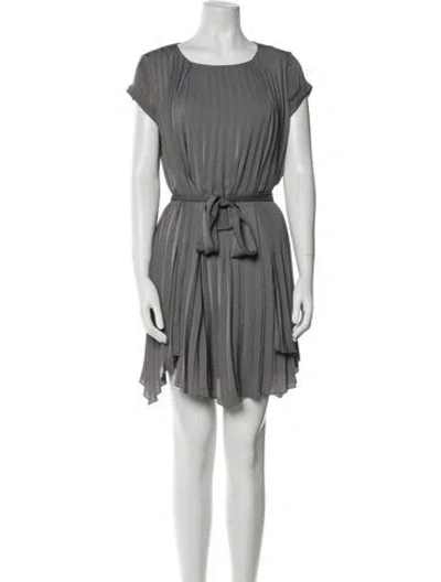 Pre-owned Escada Sport Scoop Neck Mini Dress In Gray