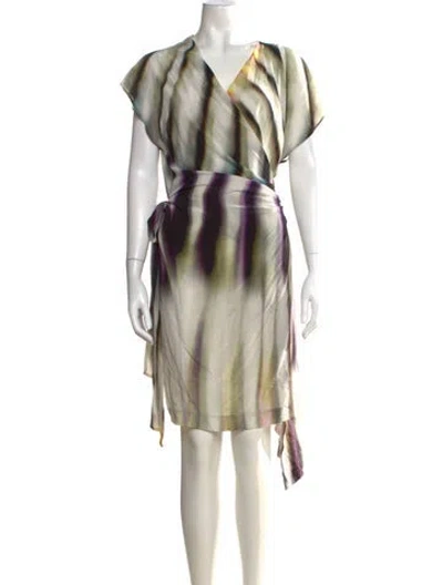 Pre-owned Escada Sport Scoop Neck Mini Dress In Neutral