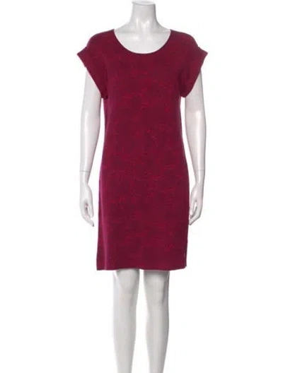 Pre-owned Escada Sport Scoop Neck Mini Dress In Purple