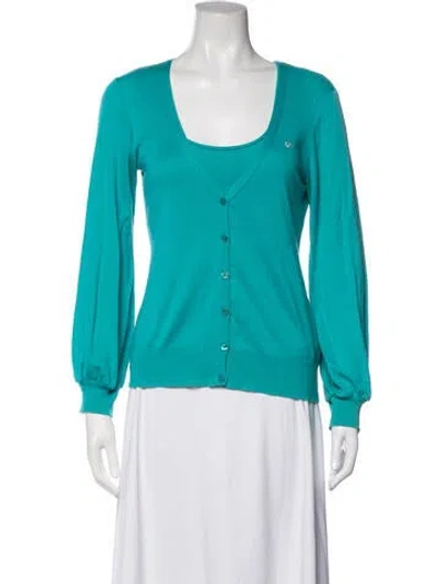Pre-owned Escada Sport Scoop Neck Sweater In Blue