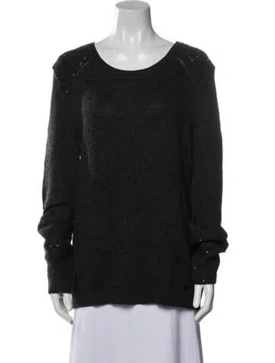 Pre-owned Escada Sport Scoop Neck Sweater In Gray