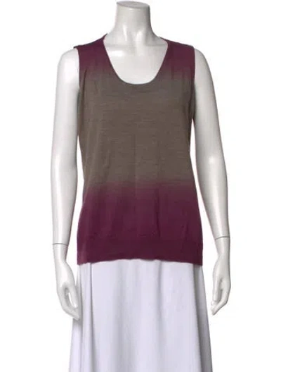 Pre-owned Escada Sport Scoop Neck Sweater In Purple