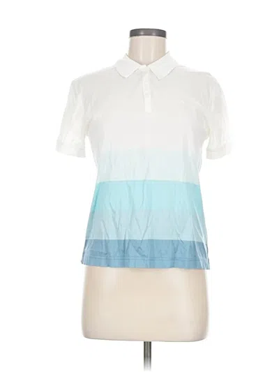 Pre-owned Escada Sport Short Sleeve Blouse In White