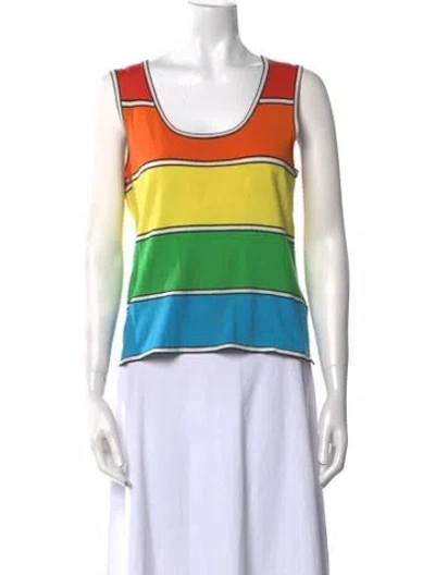 Pre-owned Escada Sport Silk Colorblock Pattern Sweater In Multi