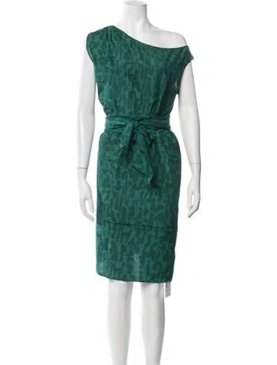Pre-owned Escada Sport Silk Knee-length Dress In Green