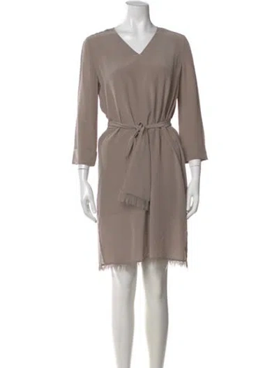 Pre-owned Escada Sport Silk Knee-length Dress In Neutral