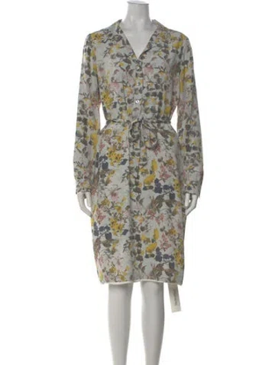 Pre-owned Escada Sport Silk Midi Length Dress In Gray