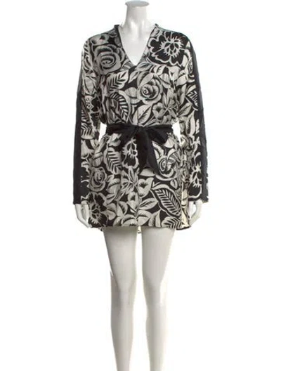 Pre-owned Escada Sport Silk Mini Dress In White
