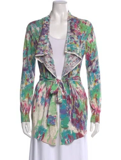 Pre-owned Escada Sport Silk Printed Sweater In Multi