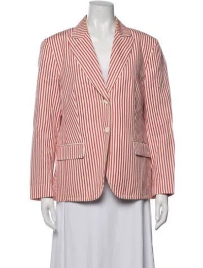 Pre-owned Escada Sport Striped Blazer In Pink