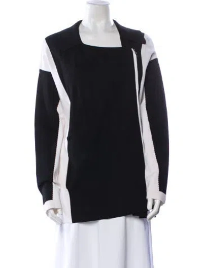 Pre-owned Escada Sport Striped Jacket In Black