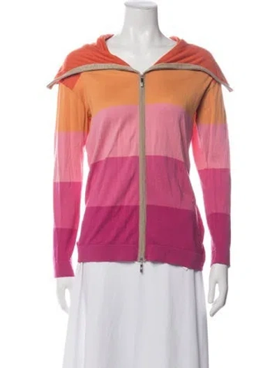Pre-owned Escada Sport Striped Jacket In Pink