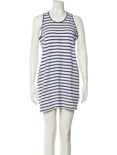 Pre-owned Escada Sport Striped Mini Dress In Neutral