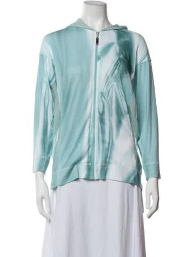 Pre-owned Escada Sport Tie-dye Print Jacket In Blue