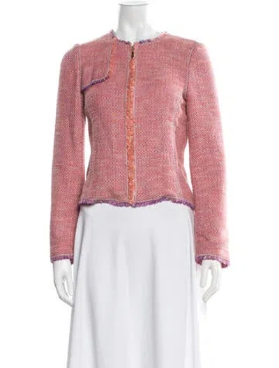 Pre-owned Escada Sport Tweed Pattern Jacket In Red