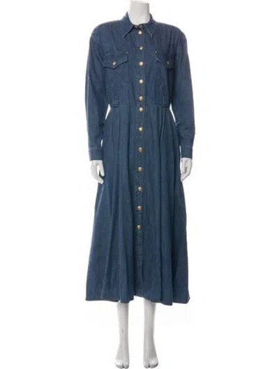 Pre-owned Escada Sport Vintage Long Dress In Blue