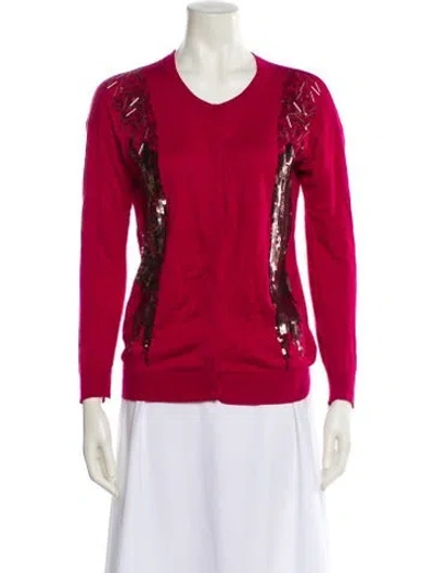 Pre-owned Escada Sport Vintage Scoop Neck Sweater In Red