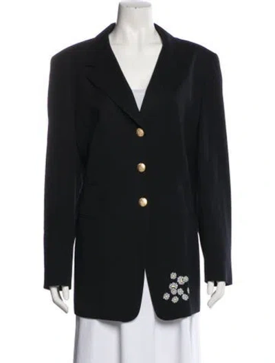 Pre-owned Escada Sport Vintage Wool Coat In Black