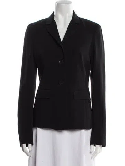 Pre-owned Escada Sport Virgin Wool Blazer In Black
