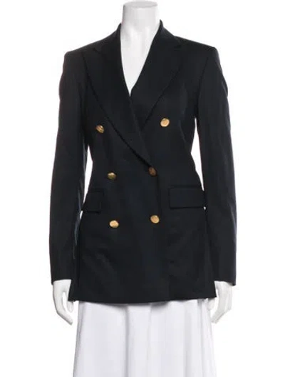Pre-owned Escada Sport Virgin Wool Blazer In Blue