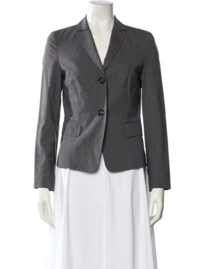 Pre-owned Escada Sport Virgin Wool Blazer In Gray