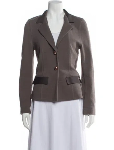 Pre-owned Escada Sport Virgin Wool Blazer In Gray