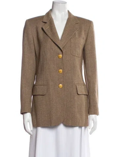 Pre-owned Escada Sport Virgin Wool Blazer In Neutral