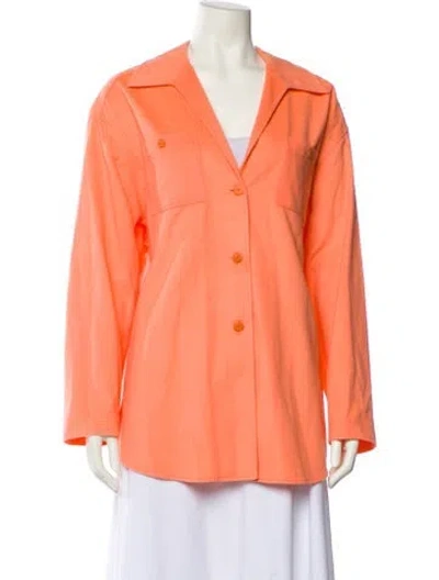 Pre-owned Escada Sport Virgin Wool Blazer In Orange
