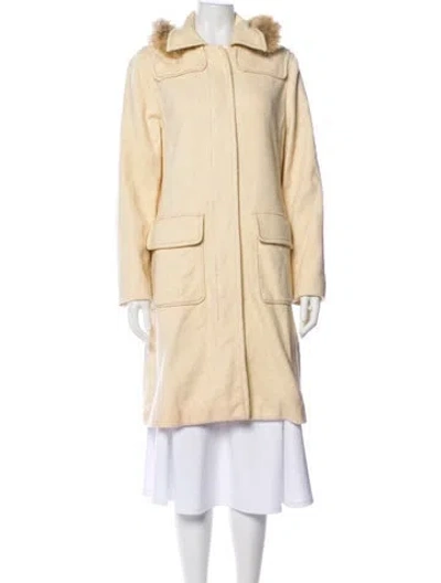 Pre-owned Escada Sport Virgin Wool Coat In Neutral