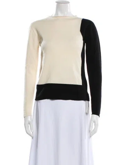 Pre-owned Escada Sport Virgin Wool Colorblock Pattern Sweater In Neutral
