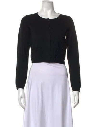 Pre-owned Escada Sport Virgin Wool Crew Neck Sweater In Black
