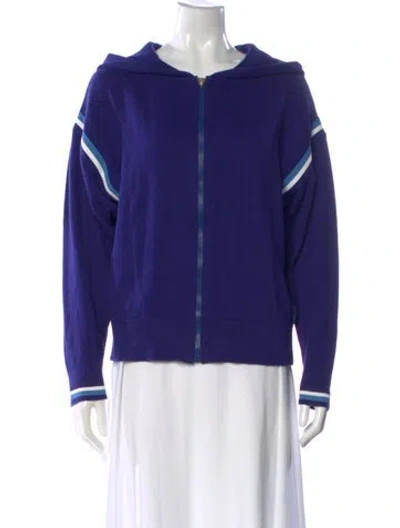 Pre-owned Escada Sport Virgin Wool Crew Neck Sweater In Blue