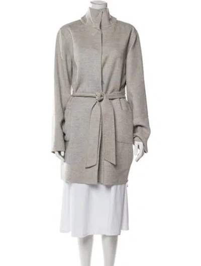 Pre-owned Escada Sport Virgin Wool Jacket In Gray