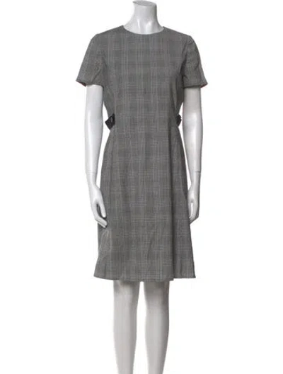 Pre-owned Escada Sport Virgin Wool Knee-length Dress In Gray