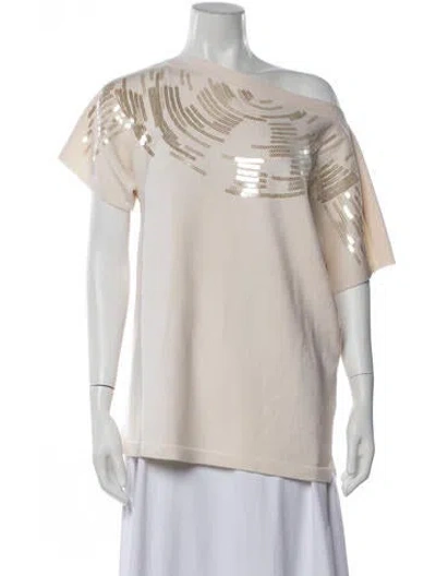 Pre-owned Escada Sport Virgin Wool Patterned Sweater In Neutrals