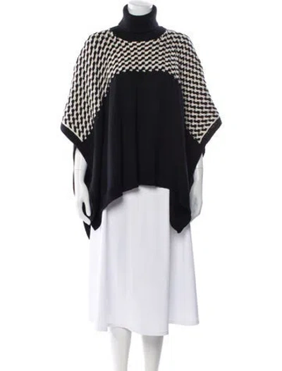 Pre-owned Escada Sport Virgin Wool Printed Sweater In Black