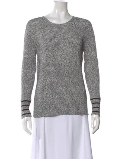 Pre-owned Escada Sport Virgin Wool Scoop Neck Sweater In Gray