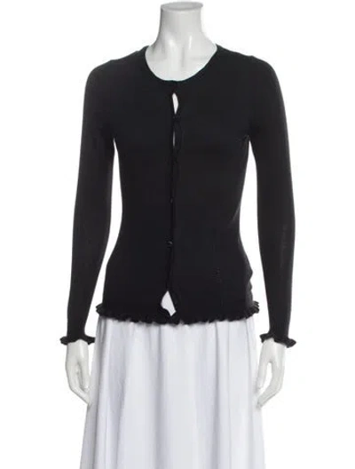 Pre-owned Escada Sport Virgin Wool Scoop Neck Sweater In Gray