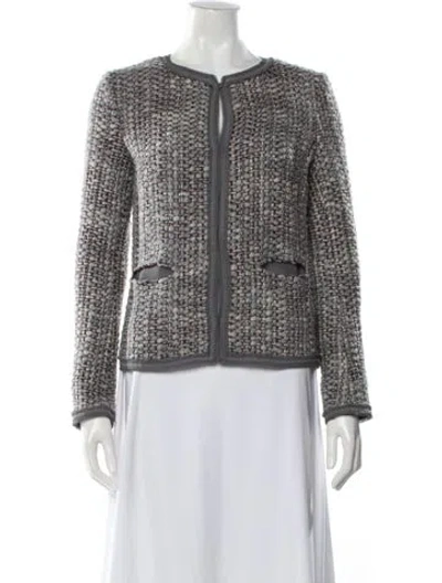 Pre-owned Escada Sport Virgin Wool Tweed Pattern Jacket W/ Tags In Multi