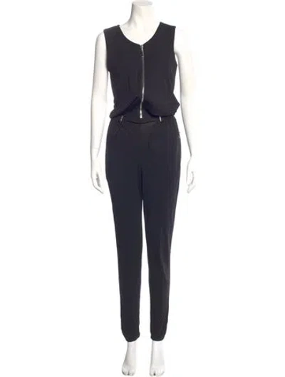 Pre-owned Escada Sport V-neck Jumpsuit In Blue