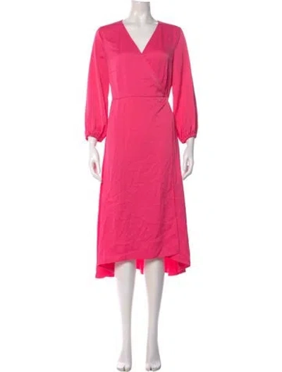 Pre-owned Escada Sport V-neck Midi Length Dress W/ Tags In Pink