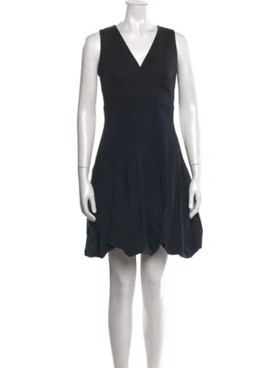 Pre-owned Escada Sport V-neck Mini Dress In Blue