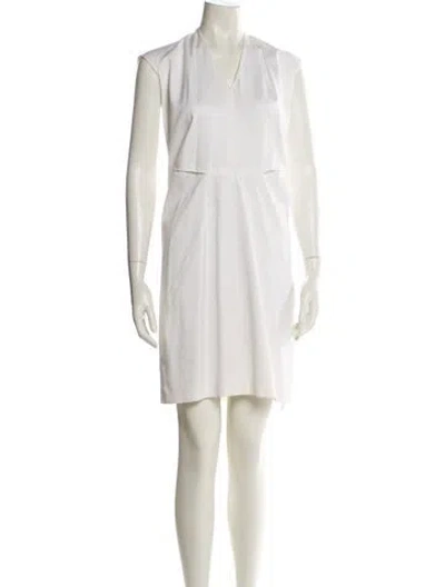 Pre-owned Escada Sport V-neck Mini Dress In Neutral