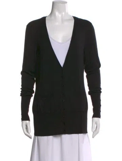Pre-owned Escada Sport V-neck Sweater In Black