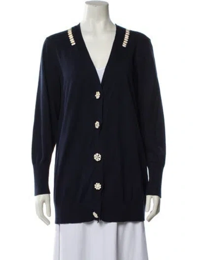 Pre-owned Escada Sport V-neck Sweater In Blue